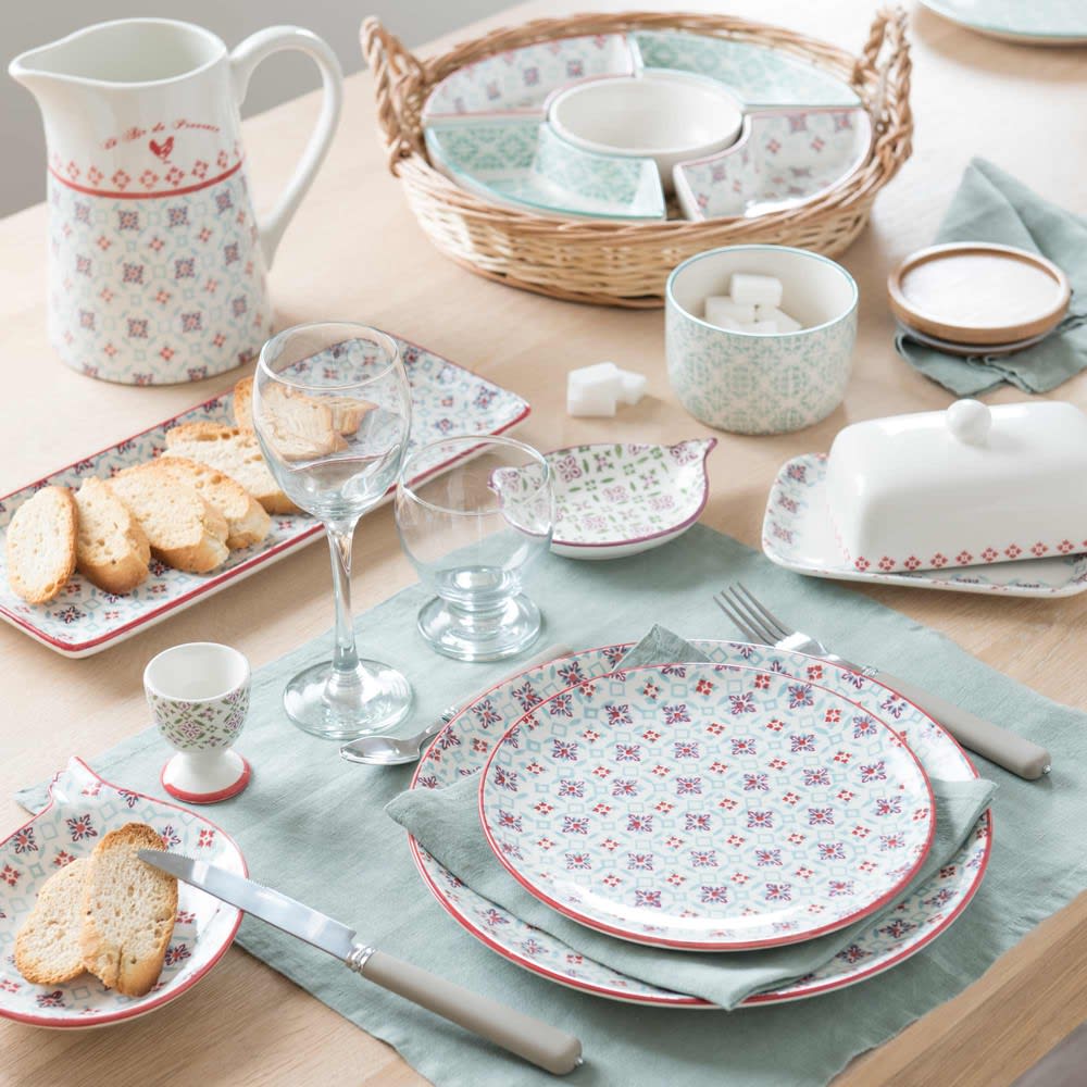 Assiette Plate En Fa Ence Cocotte Maisons Du Monde