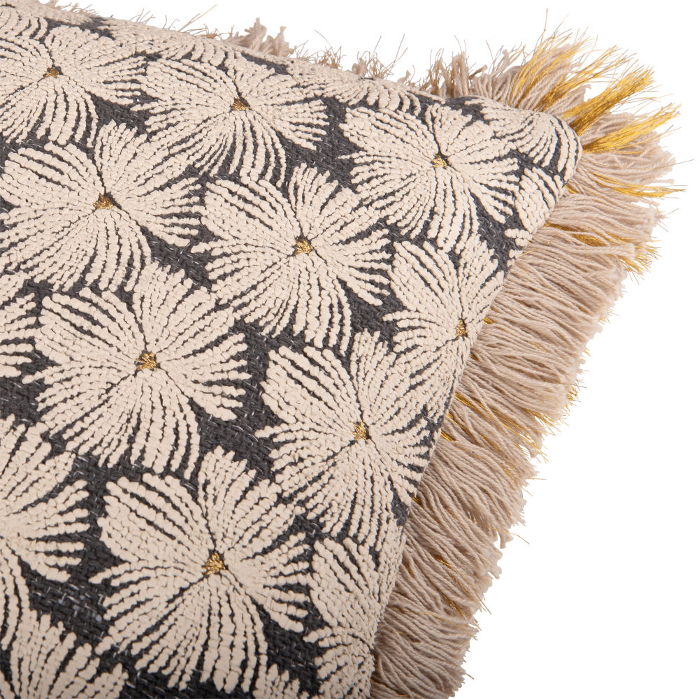 Housse De Coussin En Coton Noir Et Beige X Sousse Maisons Du Monde