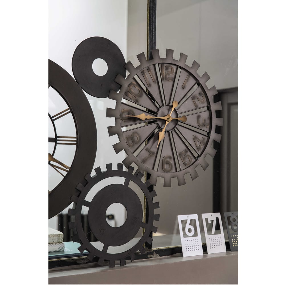 Metal Cogwheel Clock M Canisme Maisons Du Monde