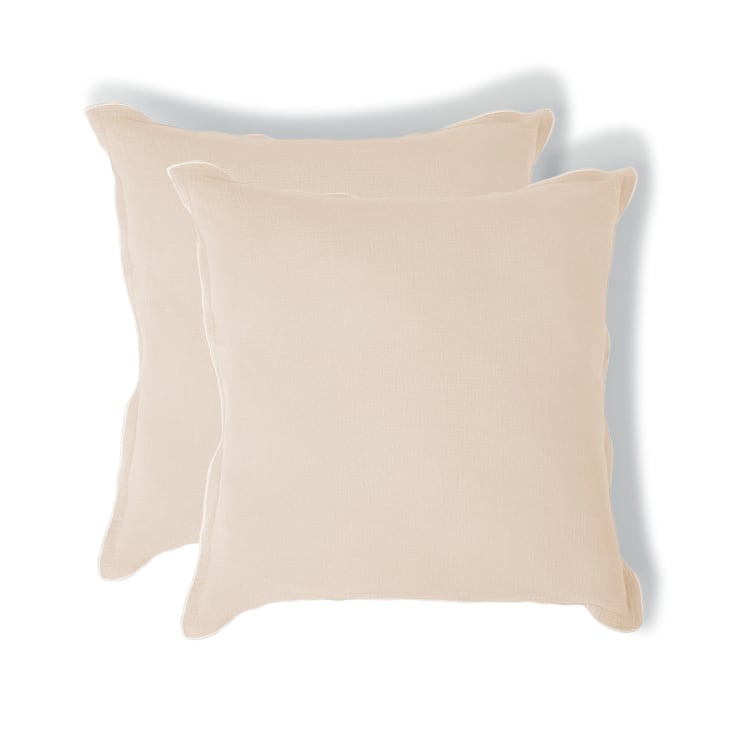 Funda De Almohada Con Ribete X Algod N Nude X Carla Maisons Du