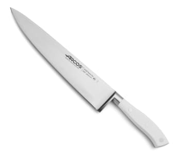 Cuchillo Santoku Acero Inoxidable Forjado Nitrum 140 Mm Mango Blanco