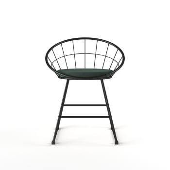 Chaise En Velours Vert Sapin Mira Maisons Du Monde