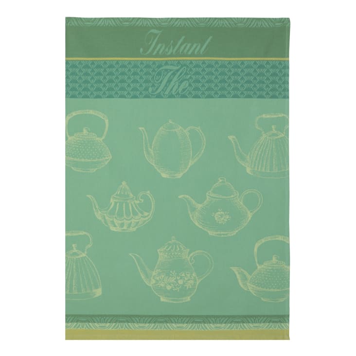 Torchon En Jacquard De Coton Vert X Instant Th Maisons Du Monde