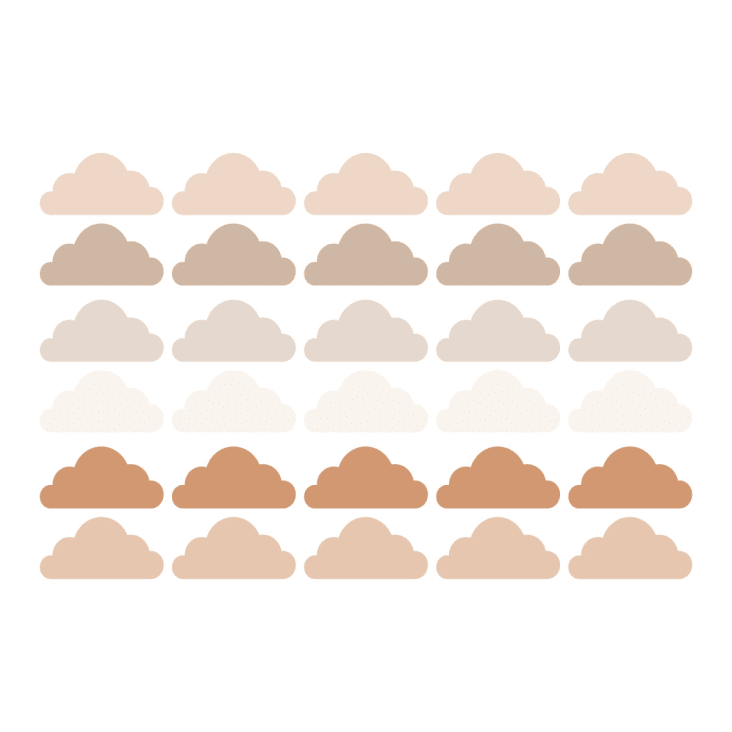 Stickers Muraux En Vinyle Nuages Marron Et Beige Clouds2 Maisons Du Monde