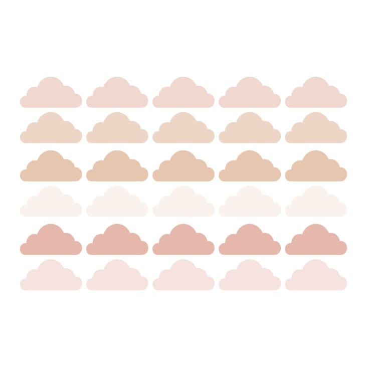 Stickers Muraux En Vinyle Nuages Rose Et Beige Clouds Maisons Du Monde