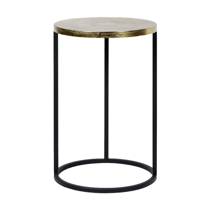 Beistelltisch Aus Metall Schwarz 55cm Fitz Maisons Du Monde