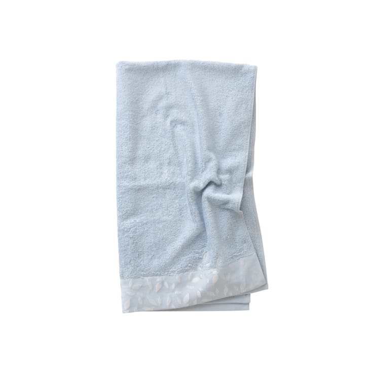 Drap De Bain Bleu Givre Brod Bouclette Jacquard Bleu X Cm