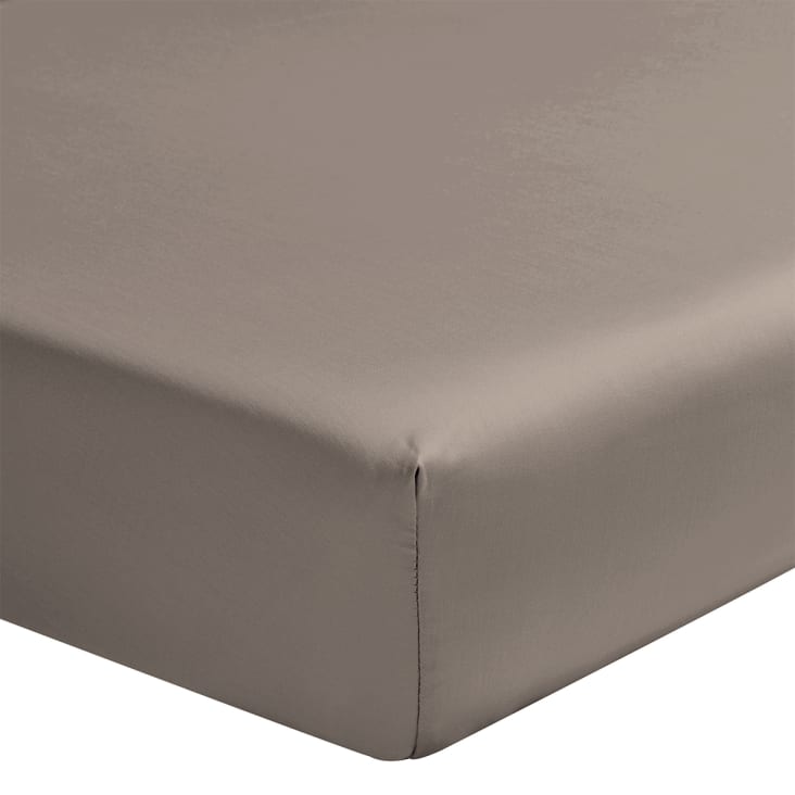 Drap Housse En Satin De Coton Bio Marron X Teophile Maisons Du