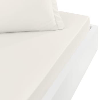 Drap Housse En Percale De Coton Poudre 140x190 Cm SOFT PERCALE