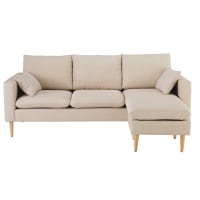 Maisons du Monde — JOEY — canapé d’angle 3/4 places beige — photo produit
