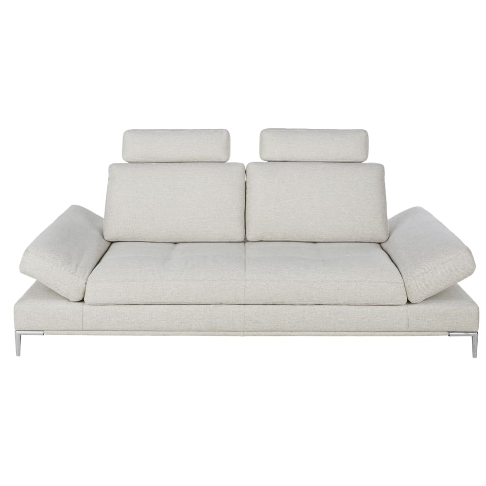 3/4-Sitzer-Sofa, Relaxfunktion Rückenlehne, hellgrau meliert Geller