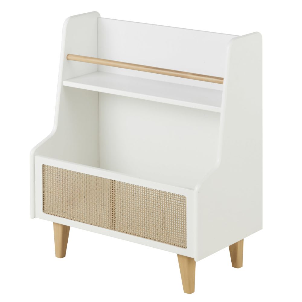 Atmosphera Boekenkast met Opbergdoos op Wielen - Wit, 70 cm