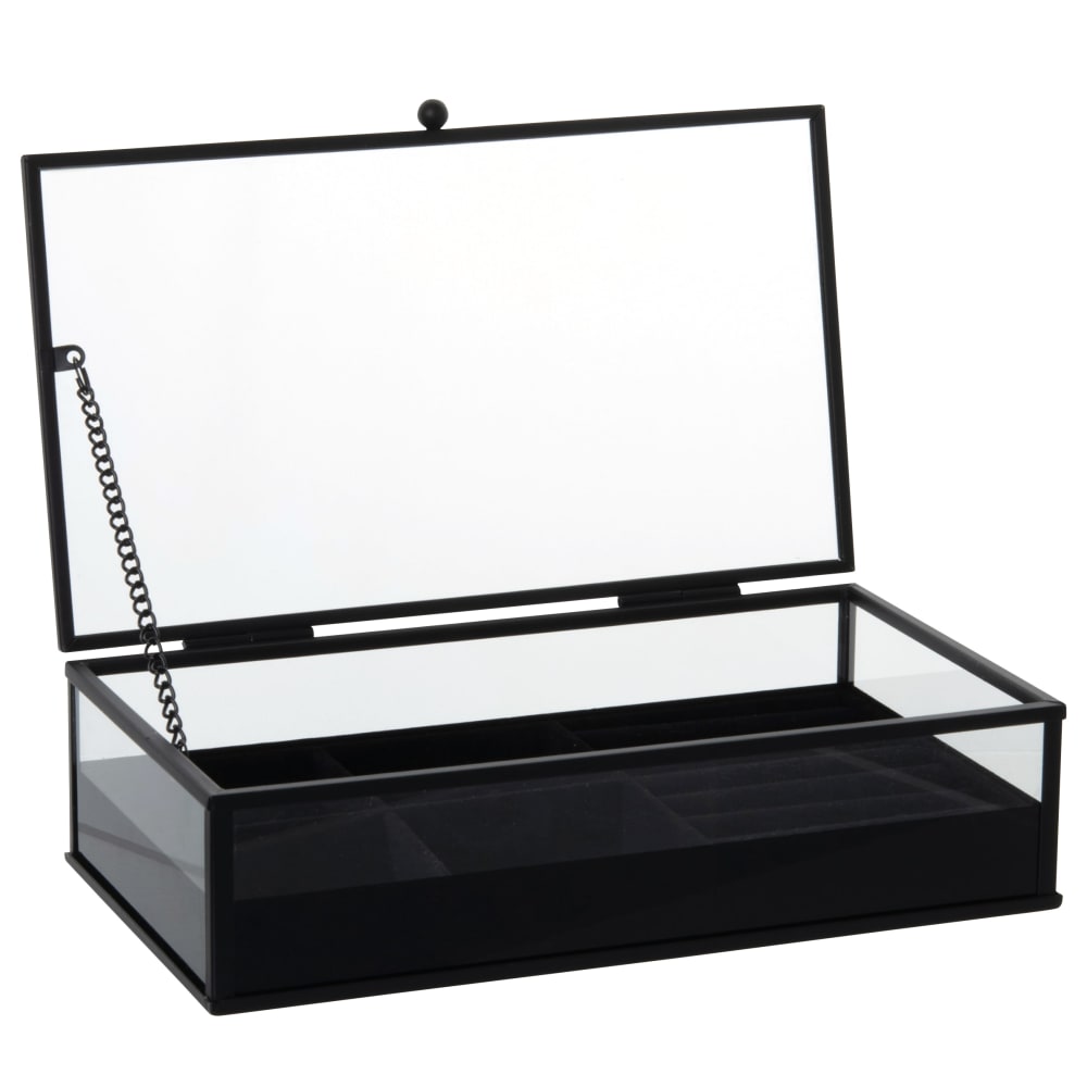 Homtone Boîte à Bijoux Vintage En Verre - Hexagonale - Doré