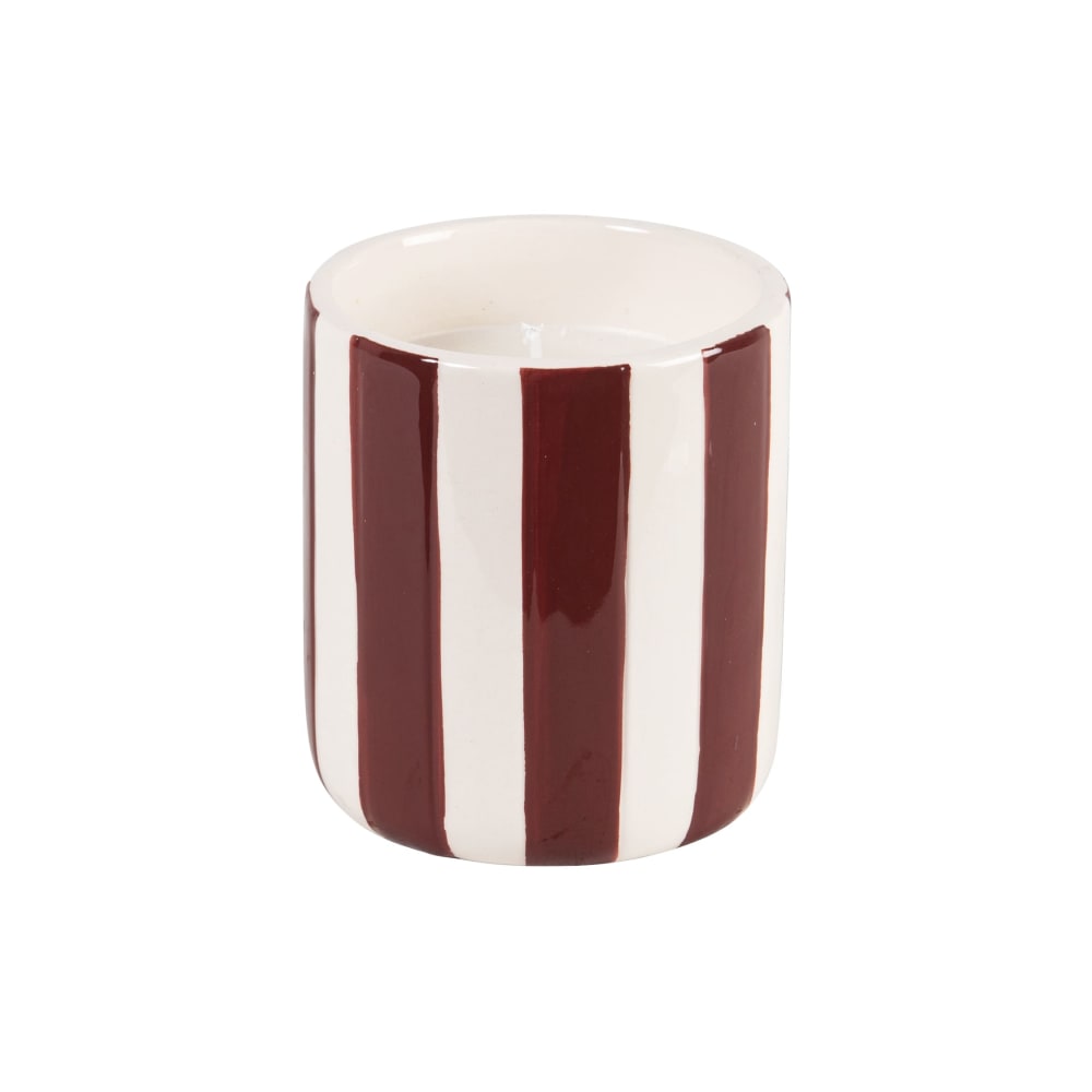 Bougie parfumée en céramique rouge et blanche