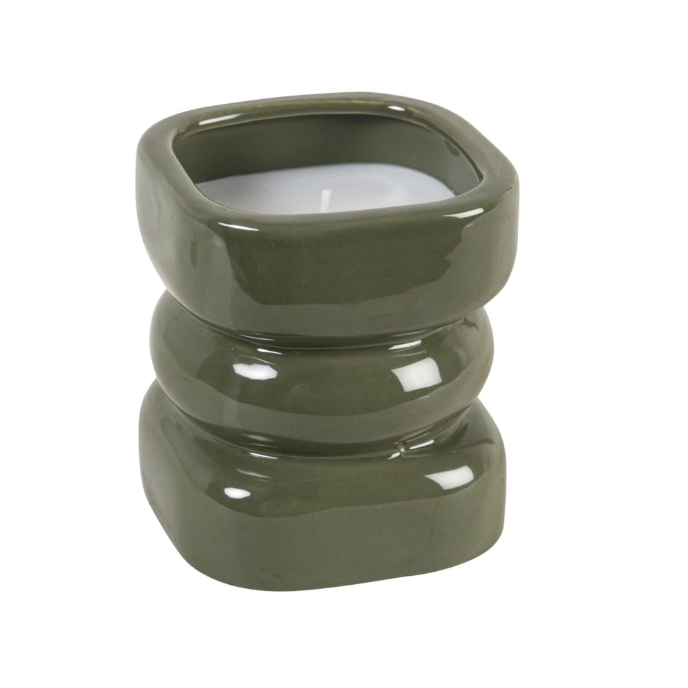 Bougie parfumée en céramique verte
