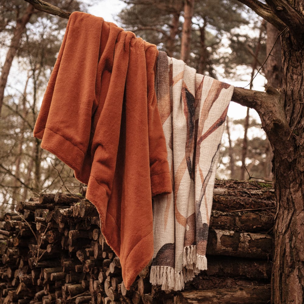 Kuscheldecke in Felloptik 170x130cm, braun Camel