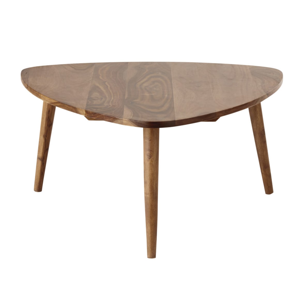 WOHNLING Tavolino Rotondo BHARU In Legno Sheesham E Metallo – 75x39x75 Cm, Stile Retrò, Marrone Naturale