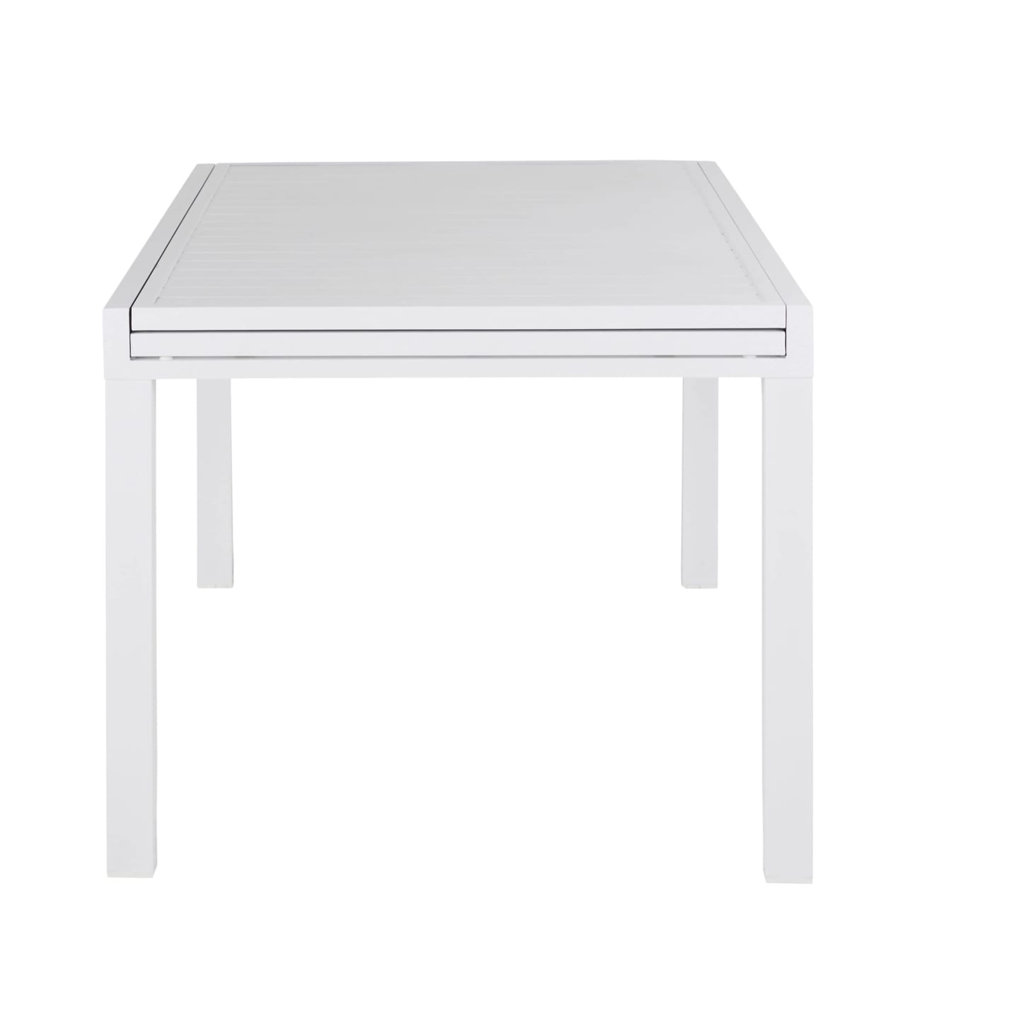 Ausziehbarer Gartentisch, Aluminium, weiß, 6-12 Personen, L135-270cm Extenso