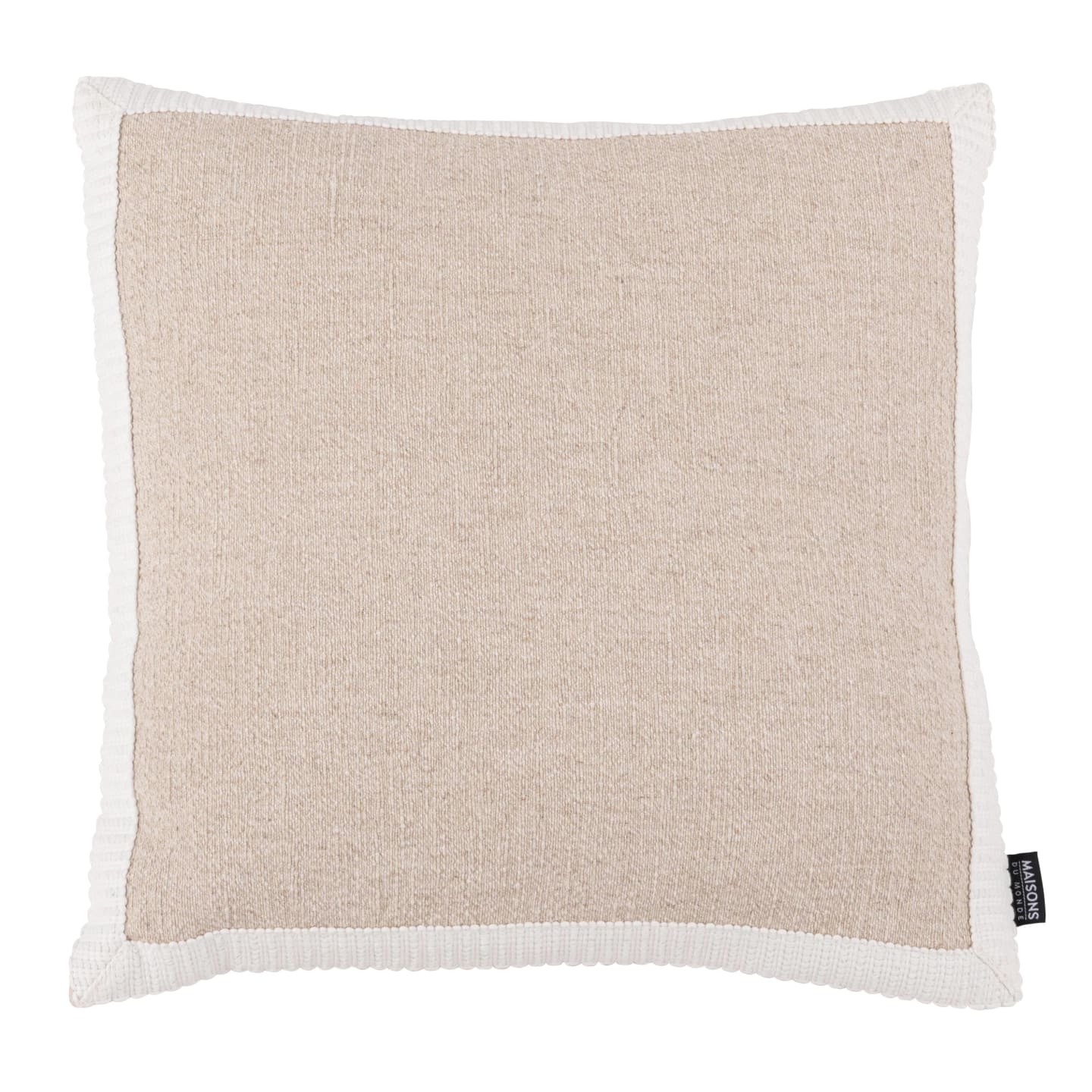 Kissenbezug aus Leinen, beige mit borte 40x40 Inac