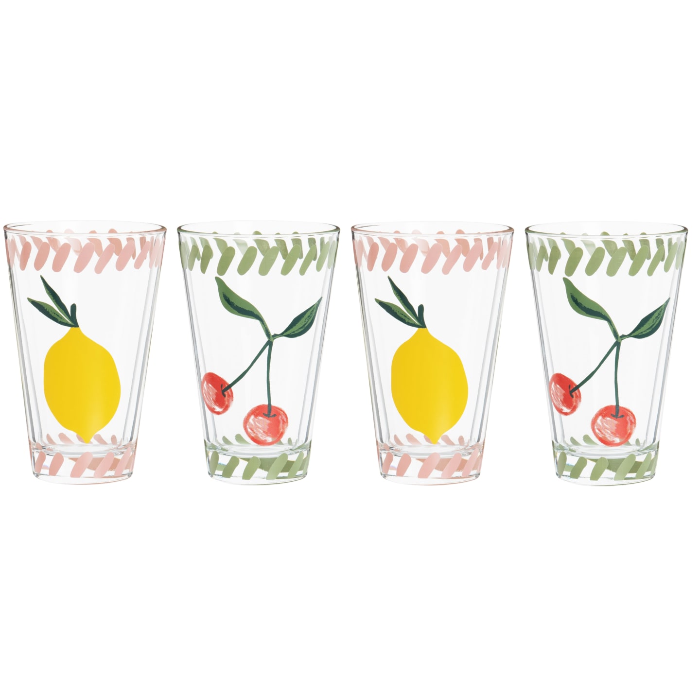 TOSSOW Set Di 2 Bicchieri In Vetro Da 350 Ml Con Motivo Ghiacciaio – Per Acqua, Vino, Birra, Cocktail E Mojito, Finitura Opaca Satinata (Rosa E Verde) - 4