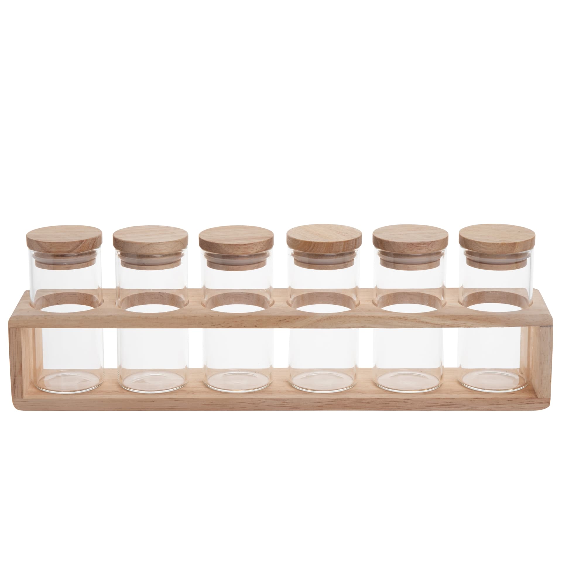 Yangbaga Set Da 14 Pezzi Barattoli Spezie In Vetro Da 120ml Con Coperchi In Legno E Imbuto