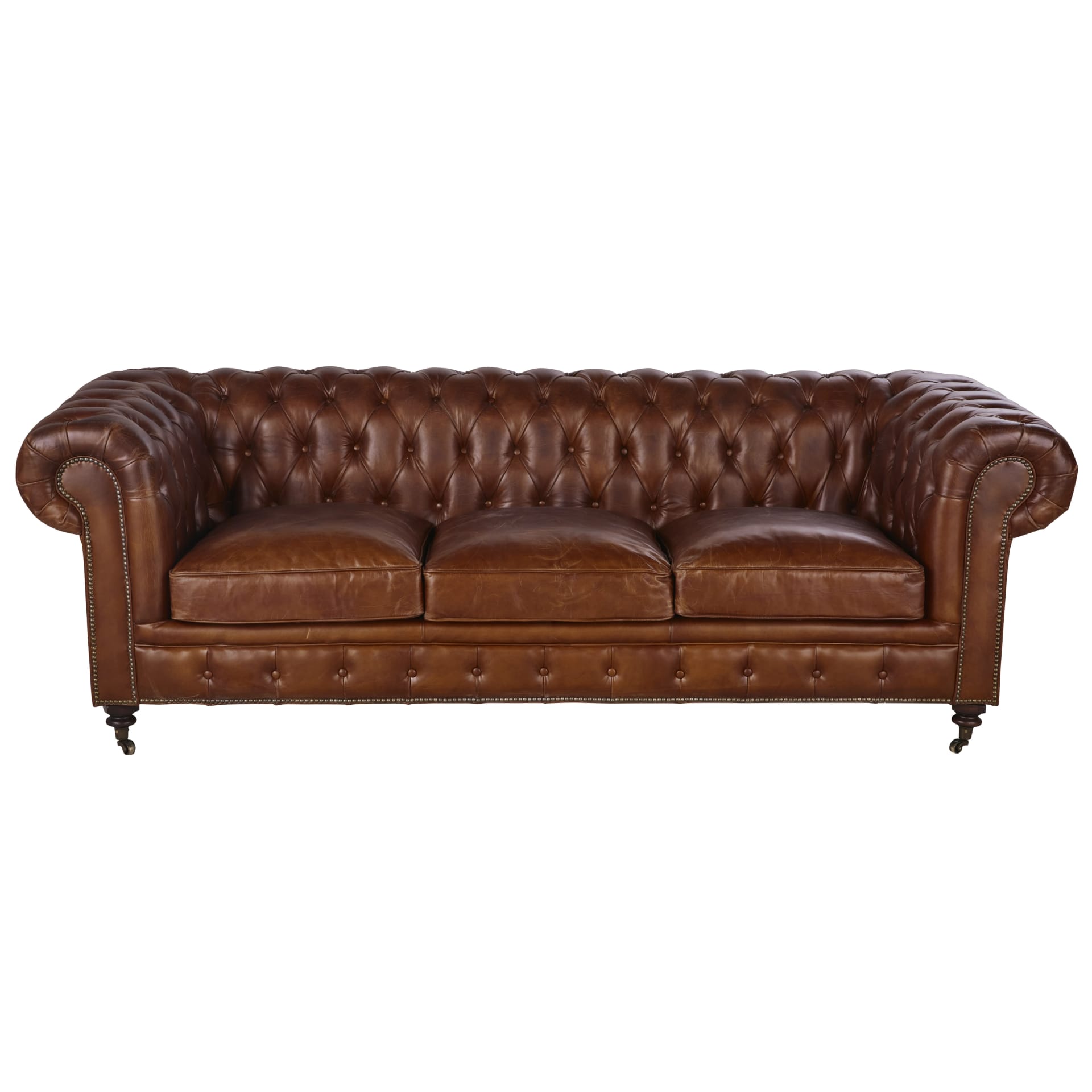 Bas Jarretelle Chesterfield Vintage – Taille 4, Marron, Polyamide, Femme