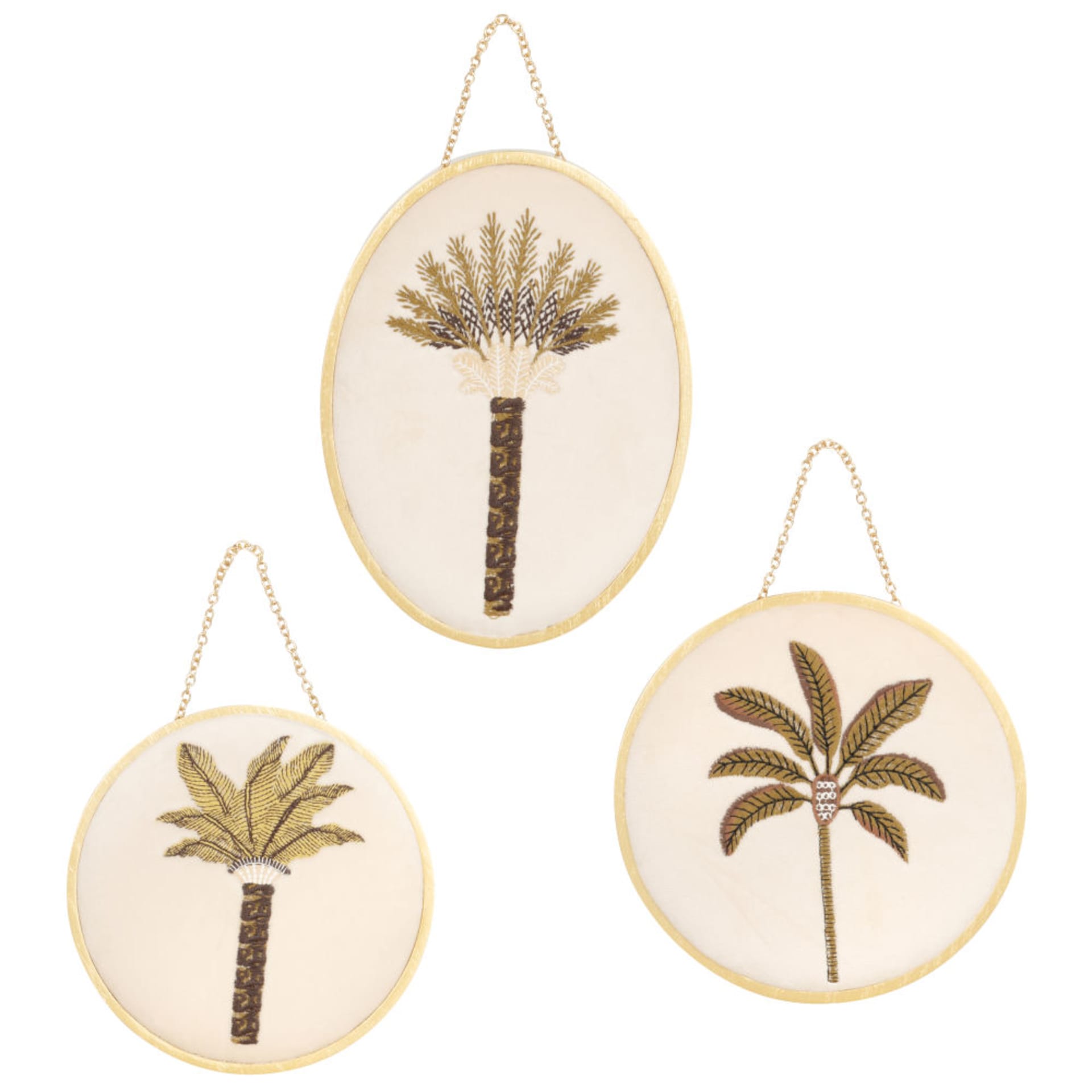 Décoration Murale DEQORI Verre Palmiers 5 Pièces – Effet 3D – Plusieurs Tailles