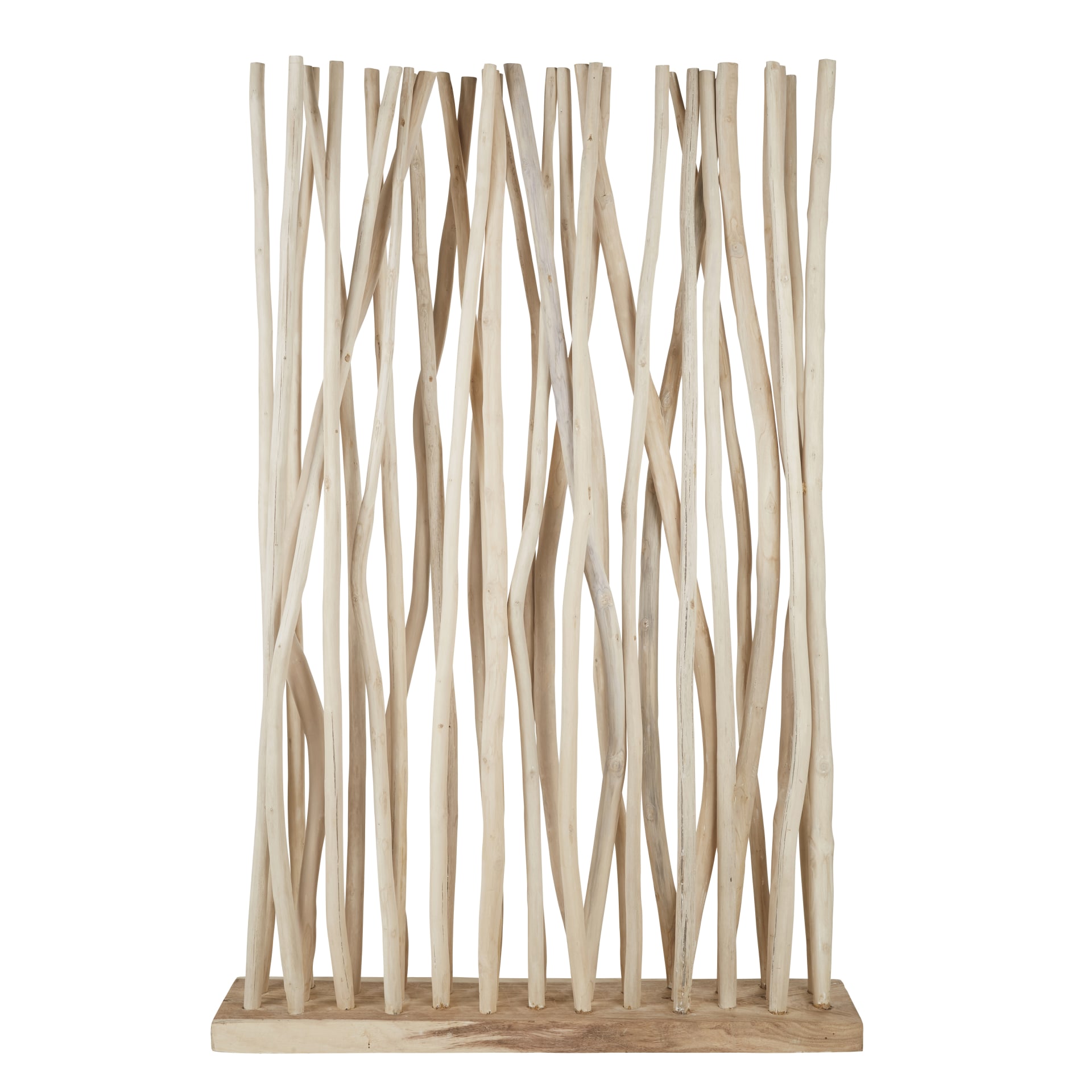Marrakech Paravent De Table Famara Bois Blanc 90 Cm - Brise-vue Maison De Campagne - Barrière Bébé