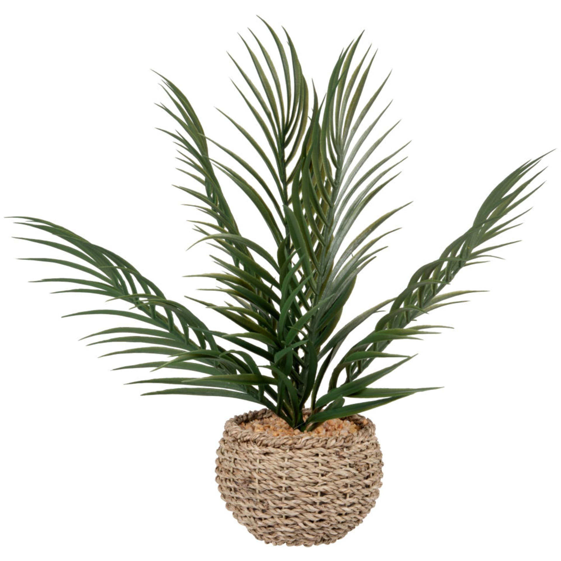 Pianta Artificiale Chlorophytum (Ragno) In Seta – 5 Teste Con Fiori – Verde Finto Per Casa