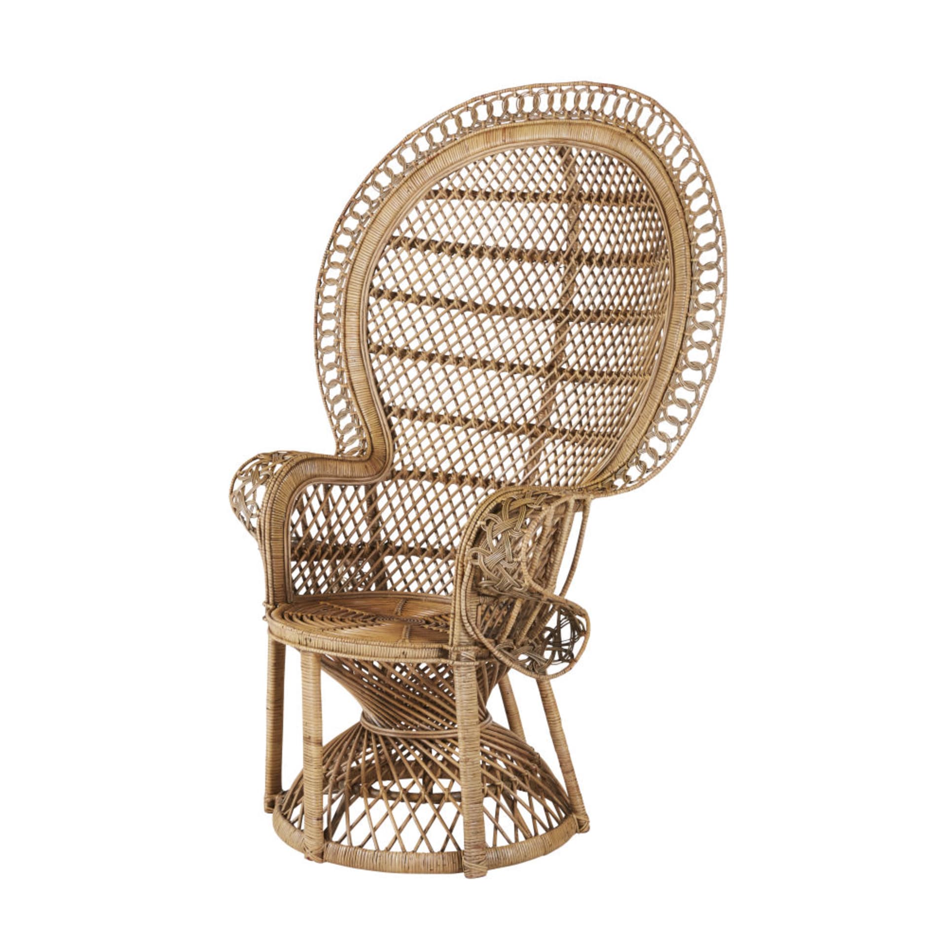 Vidaxl poltrona con Cuscini in rattan Naturale Sedia
