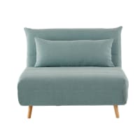 1-Sitzer-Bank Clic-Clac in Aquamarinblau-Nio