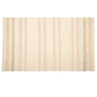 Alfombra tejida en algodón reciclado y lúrex de estilo étnico 140X200-BLIDA