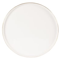 Lot De 5 Assiettes à Dessert Anciennes Blanches Et Dorées (Digoïn Sarguemines, Motif Fleur)