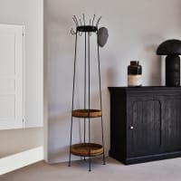 Attaccapanni Moderno A Parete Con Quattro Ganci Effetto Legno II13 80x119 Rovere E Grigio - Foto 8