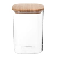 Barattolo In Vetro NERTHUS FIH 780 Con Coperchio In Bambù, 1100 Ml, Contenitore Ermetico Per Alimenti, Per Conservare Pasta, Riso, Caffè