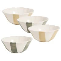 Lot de 4 bols en céramique bleu nuit avec motifs 30cl - Tropic Étoile Lot de 4 bols en céramique bleu nuit avec motifs 30cl - Tropic Étoile