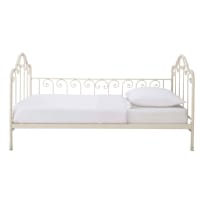 Cama 90x190 de metal marfil-Juliette