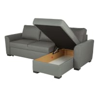 Canapé D'angle Convertible 3/4 Places Gris - Occasion Bon état