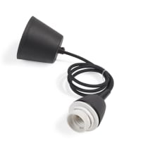 Cavo di sospensione nero 120 cm per lampada a sospensione cropped-1