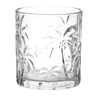 Copa de cóctel cristal grabado con motivos de palmeras