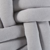 Cuscino Decorativo Rotondo A Sfera, 30 Cm Di Diametro, In Tessuto Bouclé Grigio. Morbido E Puffoso, Perfetto Per Divano, Letto E Soggiorno.