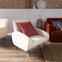 Set Di 2 Federe Per Cuscini 45x45 Cm – Plaid Arancione Bruciato E Nero – Decorazione Autunnale Per Divano E Casa
