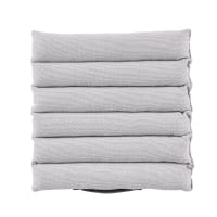Cuscino Per Panca Da Esterno 120x40x3 Cm Grigio Scuro - Sedile Imbottito Per Giardino, Patio, Veranda, Con Legacci Antiscivolo E Cerniera - Lavabile