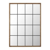 Espejo ventana de pino y metal con efecto envejecido 121x165-DENYS