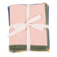 Essuie-mains en coton nid d'abeille multicolore 30x50 (x4)-Bedoin