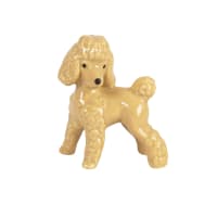 Estatuilla de caniche de porcelana beige Alt 10 cm-Georgette