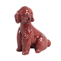 Estatuilla de perro de porcelana burdeos Alt 20 cm-Paolo