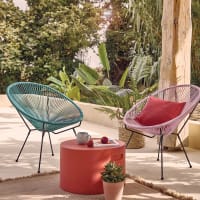 Fauteuil de jardin en aluminium et bois terracotta Leeds | Maisons du Monde