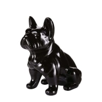 Figura de perro de dolomita negro Alt.39-MARCEL