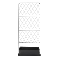 Vaso da Fiori con Supporto in Metallo Nero 50 cm H&S Collection